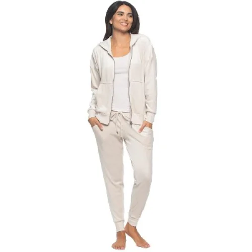 Felina - Womens Velour Zip Hoodie and Jogger Set  Soft 2-Piece Tracksuit Lounge Set