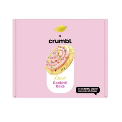 Dove Crumbl Limited Edition Confetti Cake Body Care Gift Set, 4 Count