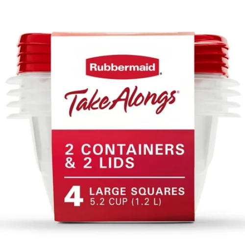 Rubbermaid TakeAlongs Deep Square Food Storage Container (Set of 4)