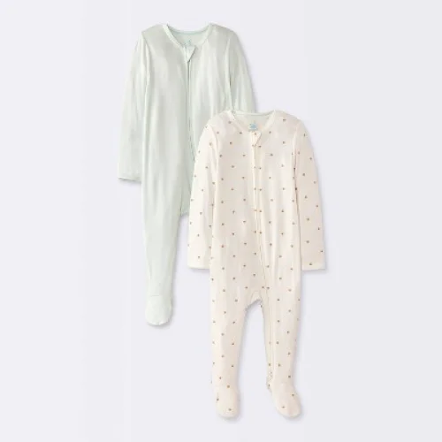 Baby 2pk Stars Soft Blend Sleep N' Play - Cloud Island&trade; Green 0-3M