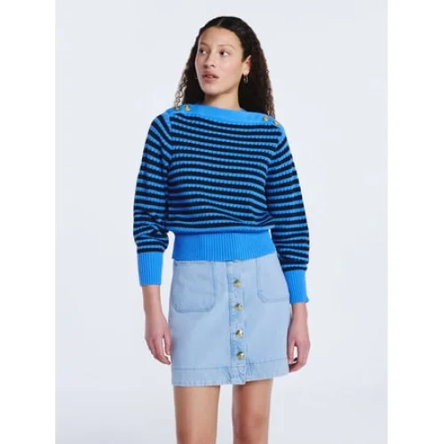 Free Assembly Women's Button Shoulder Sweater with Long Sleeves, Sizes XS-XXL