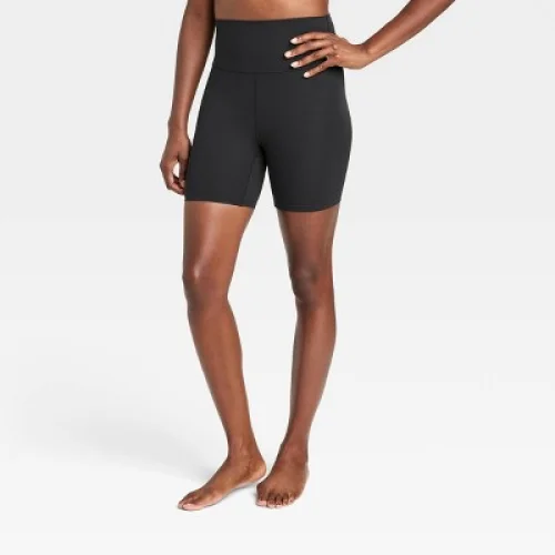 Women's Everyday Soft Ultra High-Rise Bike Shorts 6" - All In Motion&trade; Black M