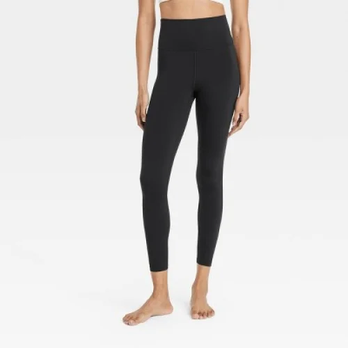 Women's Everyday Soft Ultra High-Rise 7/8 Leggings - All In Motion&trade; Black M: Moisture Wicking, Quick Drying, UPF 50+
