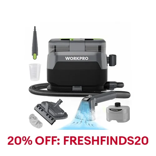 WORKPRO 16KPa Portable Steam Carpet & Upholstery Cleaner Steam & Heating Cleaner