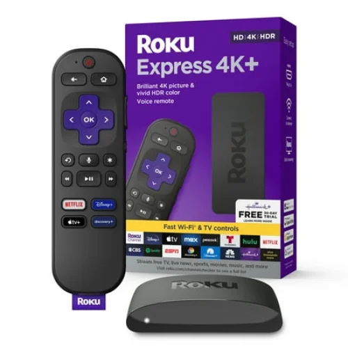 Roku Express 4K+ Streaming Player with Roku Voice Remote and HDMI Cable