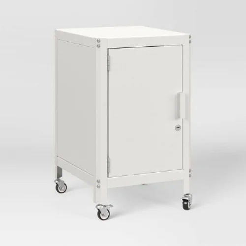 Metal Rolling Locker Storage Cabinet with Lock Chalk White - Room Essentials&trade;
