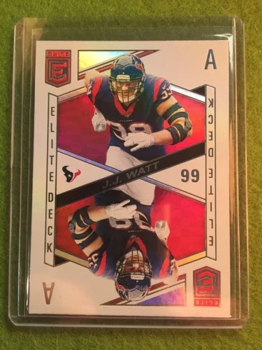 JJ WATT PRIZM REFRACTOR 2018 Donruss Elite Deck #ED-12 SP Ace SSP HOUSTON TEXANS
