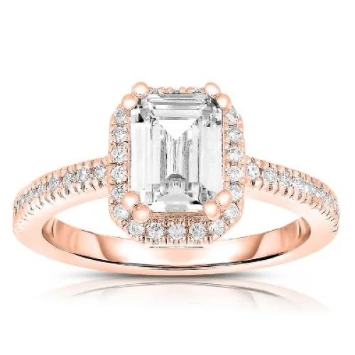 Guili Elegant Sterling Silver Asscher-Cut Cubic Zirconia Ring for a Classic and Timeless Sparkle with Sophisticated Design