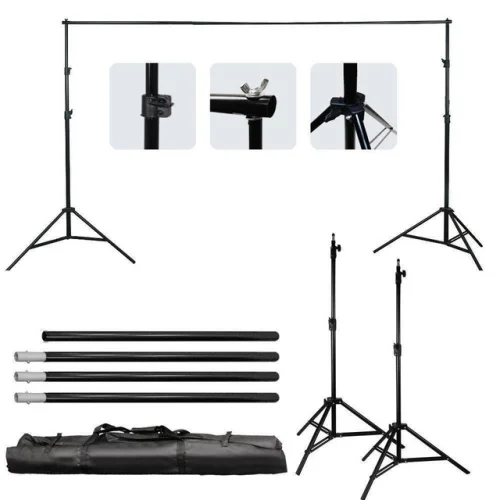 3M Studio Backdrop Stand Heavy Duty Photography Background with Crossbar kit