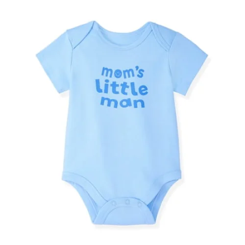 Garanimals Newborn Baby Boy Cotton Lap-Shoulder Short-Sleeve Bodysuit, 0&ndash;24M