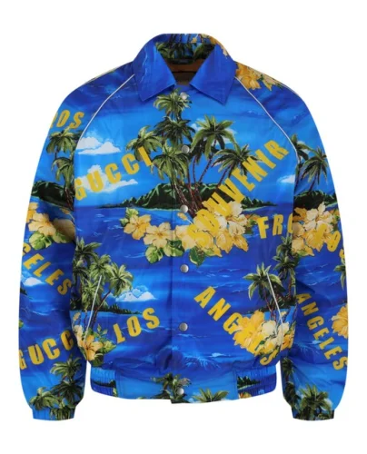 Gucci Men's Printed Nylon Jacket - Authentic Designer Outerwear
