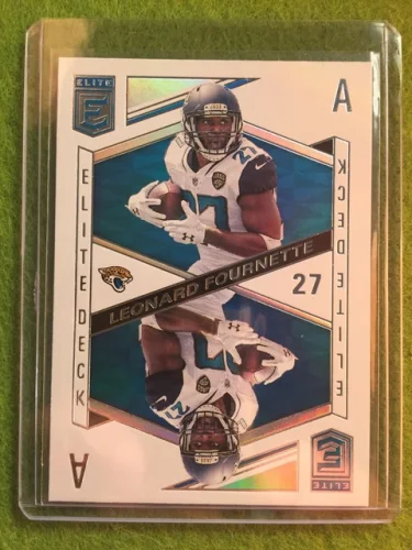 Leonard Fournette Refractor Prizm Card 2018 Panini Elite Deck #ED-19 SSP Jaguars