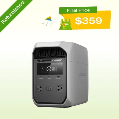 EcoFlow 1024Wh 1800W DELTA 3 Classic LiFePO4 PPortable Power Station for Backup