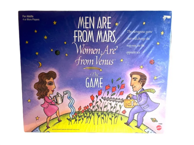 Men Are From Mars Women Are From Venus Board Game Mattel 1998 Factory Sealed 18z