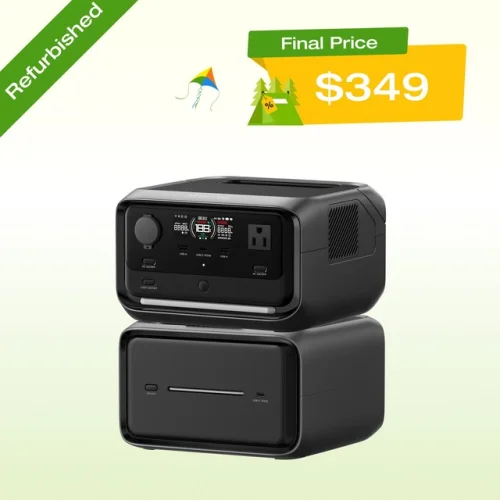 EcoFlow 858Wh  River 3 Plus Portable Power Station with EB600 Extra Battery