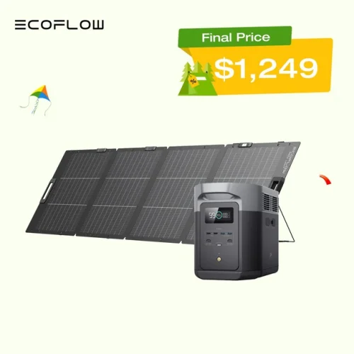 EcoFlow Solar Generator DELTA 2 Max 2048Wh Power Station+220W Solar Panel
