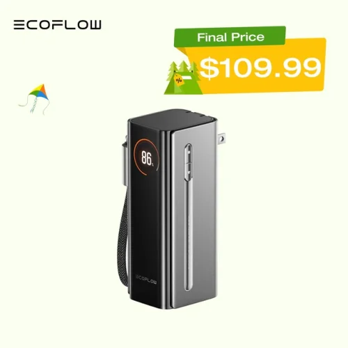 EcoFlow Rapid Pro 3-in-1 Power Bank 10000mAh & 67W Foldable AC Plug 45W Recharge