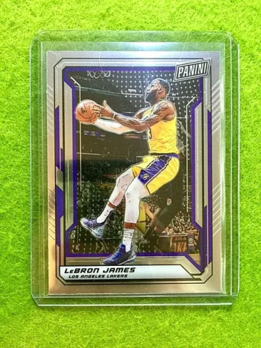 LeBron James Silver Chrome Card Jersey #23 Lakers SP - 2019 Panini National VIP