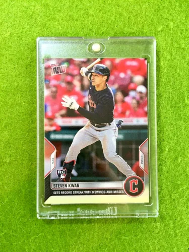 Steven Kwan ROOKIE CARD JERSEY #38 GUARDIANS 2022 Topps Now STEVEN KWAN RC /3661