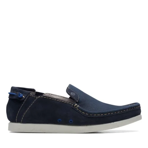 Clarks Mens ShacreLiteStep Blue Suede Casual  Shoes