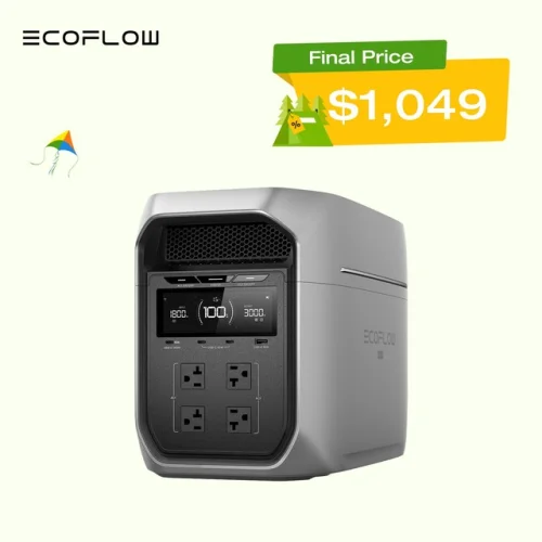 EcoFlow DELTA 3 Max Plus 3000W 2048Wh Portable Power Station Solar Generator