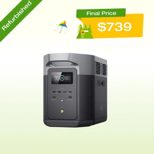 EcoFlow DELTA 2 Max Portable Power Station 2048Wh LFP, Certified Refurbished