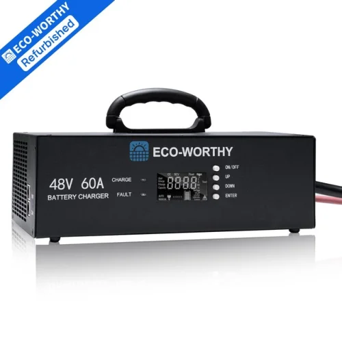 ECO-WORTHY 48V Lithium Battery Charger, 0-60A Adjustable Current, 90-260V Input