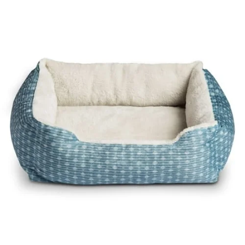 Vibrant Life Small Cuddler Pet Bed - Blue and White - 19" x 15"