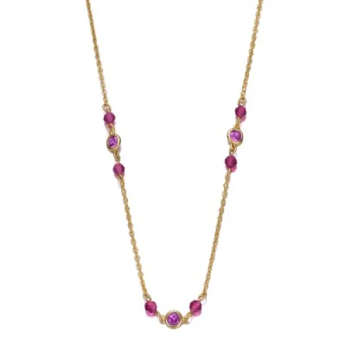 Guili Elegant 14K Gold Plated Necklace with Cubic Zirconia - Layering or Statement Piece