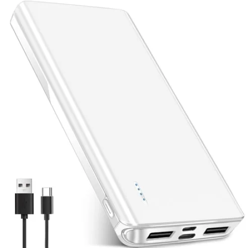 20000 mAh Portable Charger Power Bank Dual USB Battery Pack for iPhone, iPad, Galaxy, Android, Pixel, and Tablet