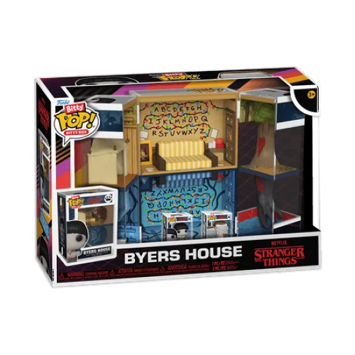 Funko Bitty POP! Box: Stranger Things - Byers House with Upside Down Will and Eleven with Goggles Collectible Vinyl Mini-Figures