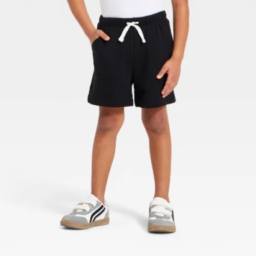Toddler Boys' Pull-On Knit Shorts - Cat & Jack&trade; Black 4T