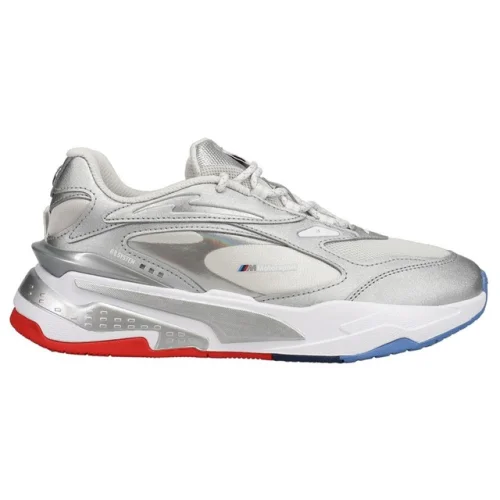 PUMA Bmw M Motorsport RsFast Lace Up  Youth Boys Grey Sneakers Casual Shoes 3070