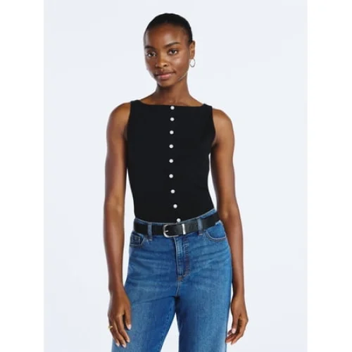 Scoop Women's Sleeveless Button Front Cardigan Sweater, Lightweight, Sizes XS-XXL