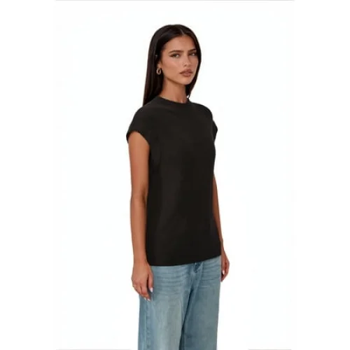 PRETTYGARDEN Women's Short Sleeve Mockneck Sweater, Sizes S-XXL