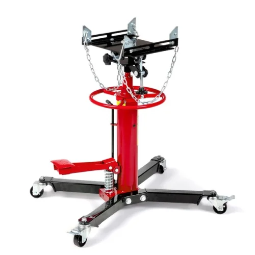 1100LBS 2 Stage Hydraulic Transmission Jack w/360&deg; Swivel Wheel Lift Hoist Red