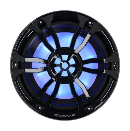 Rockville RM-PREMIUM102 BLACK Marine Boat 10" Free Air Subwoofer with RGB LED