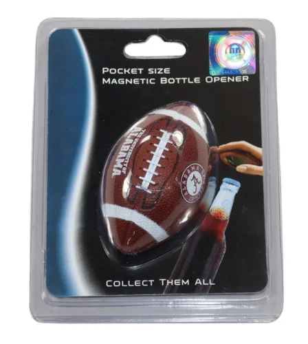 Alabama Crimson Tide Magnetic Bottle Opener - Football Shaped, Pocket Sized, New In Package