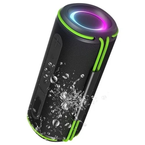 30W Portable Bluetooth Speaker, IPX6 Waterproof Wireless Speakers with Colorful Flashing Lights, Super Bass 40H Playtime, 100ft Range, TWS Pairing for Outdoor, Home, Party, Beach, Birthday Gift