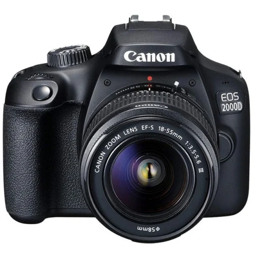 Canon EOS 2000D 24.1MP DSLR Camera + Canon EF-S 18-55mm III f3.5-5.6 Camera Lens