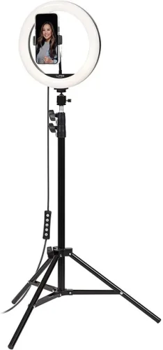 LuMee Studio - RGB Ring Light with Tripod Stand - 10 inch - Black