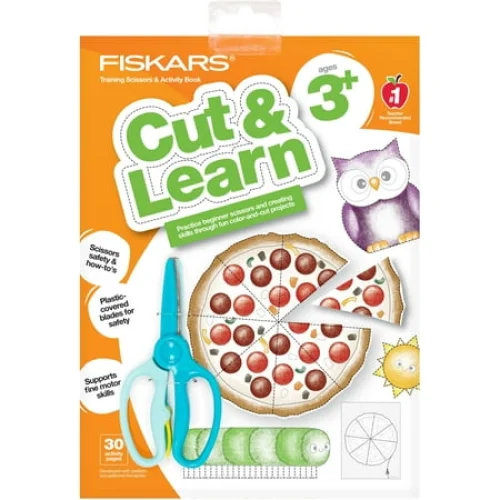 Kids Arts and Crafts Cut & Create Training Scissors & Activity Book, Ages 3+ for Creative Play