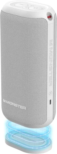 Monster DNA MAX Portable Bluetooth Speaker with Qi Wireless Charging - White