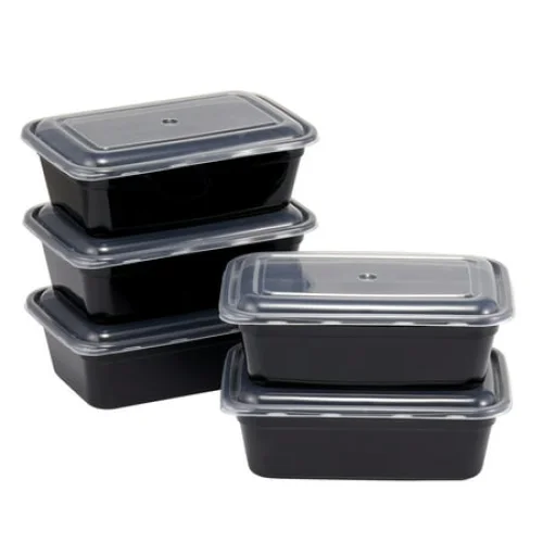 Mainstays 5-Pack Snack Meal Prep Containers with Lids, 3-Cup Capacity, BPA-Free, Microwave & Dishwasher Safe, Made for Family Meals and Easy Prepping & Serving