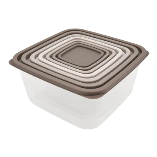 Mainstays 14 Piece Teal Plastic Food Storage Set, Gray Ombre, Ideal Use for Meal Prep and Batch Cooking