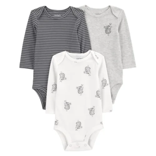 Carter's Child of Mine Baby Bodysuits, 3-Pack, Sizes Preemie-24 Months