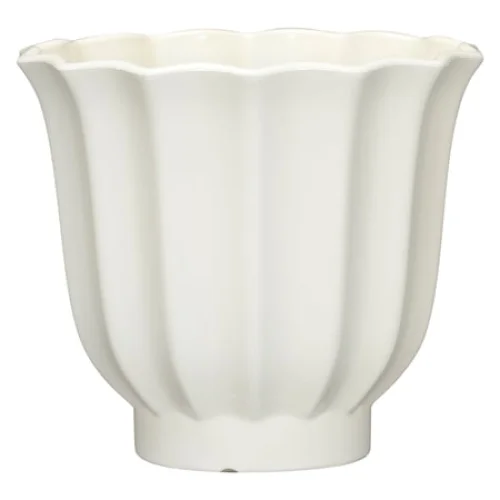 Mainstays Lillian 10" x 10" x 9" Round Vanilla Dream 100% Recycled Resin Planter