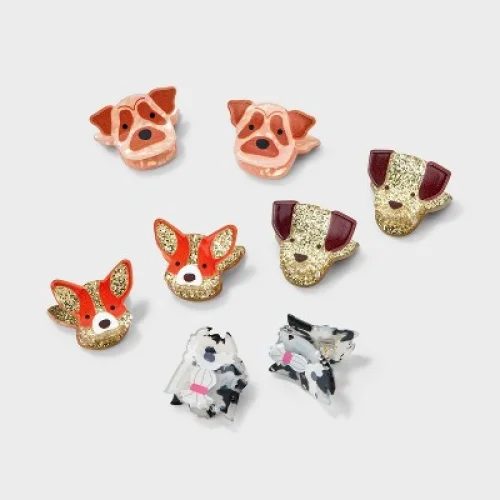 Girls' 8pk Mini Puppy Claw Clip Set - Cat & Jack&trade;