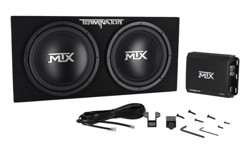MTX Terminator TNP212D2 1200 Watt 2 Ohm Dual 12&rdquo; Subwoofers/Sub Box/Amp Package