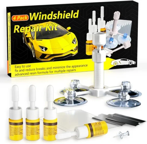 Windshield Repair Kit, 4 Pack Windshield Crack Repair Kit, Upgraded Kit 11z